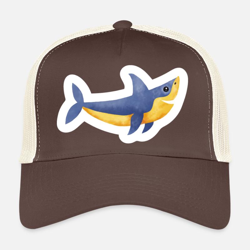 Shark Drawing Trucker Cap