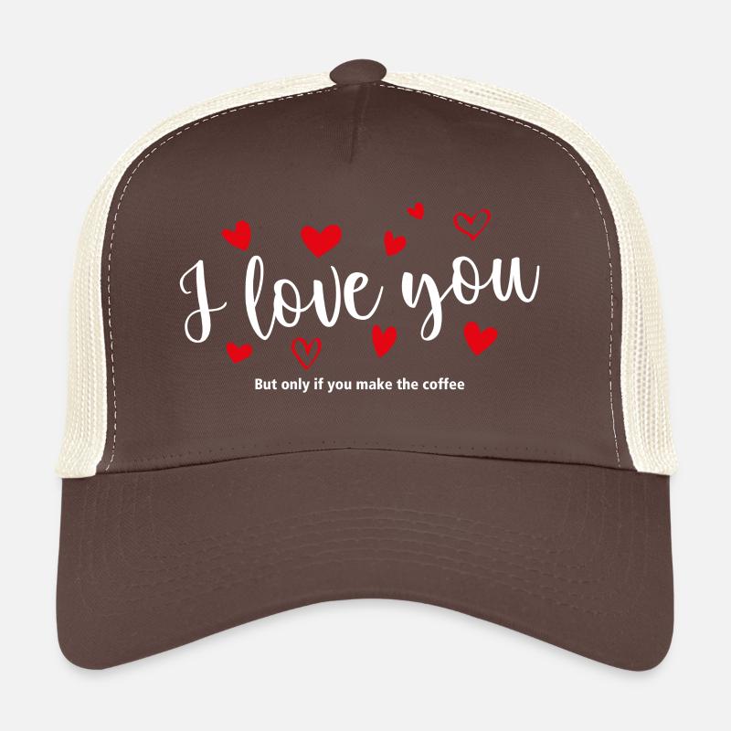 T'T Shirt / Ich liebe dich / Ich liebe dich / Ich liebe dich - Trucker Cap - Braun/Beige