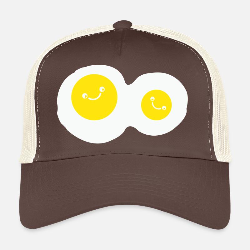 fried eggs smile Trucker Cap