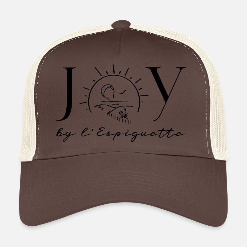 Logo_devant - Casquette trucker  - marron/beige