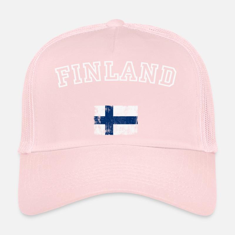 Finnish Flag Arch Tee Trucker Cap