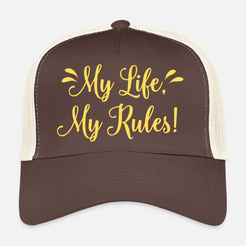 My Life my rules Casquette trucker 