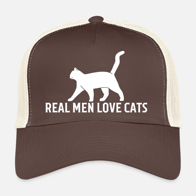 Les vrais hommes aiment les chats Casquette trucker 