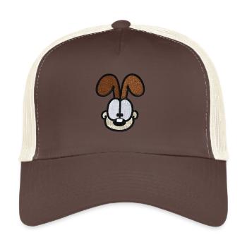 Garfield Odie Als Stick-Design - Trucker Cap - Braun/Beige - Vorne