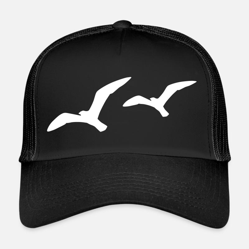 Möwen - Trucker Cap - Schwarz/Schwarz