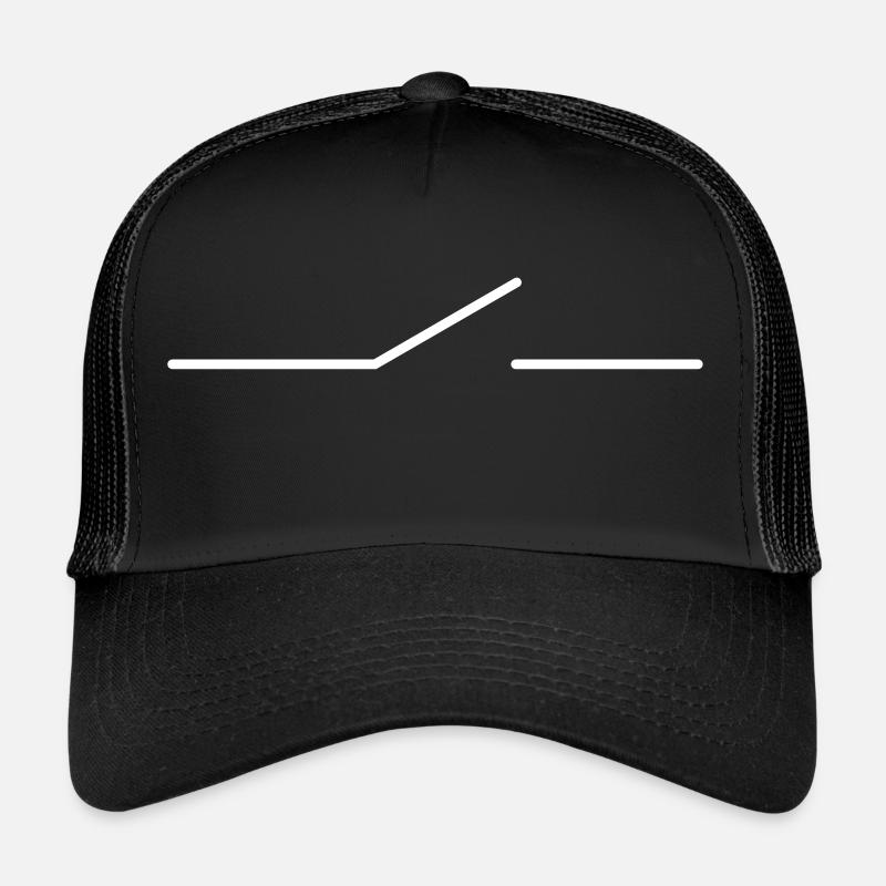 Électronique du commutateur de symbole de circuit - COULEUR CHANGEABLE - Casquette trucker  - noir/noir