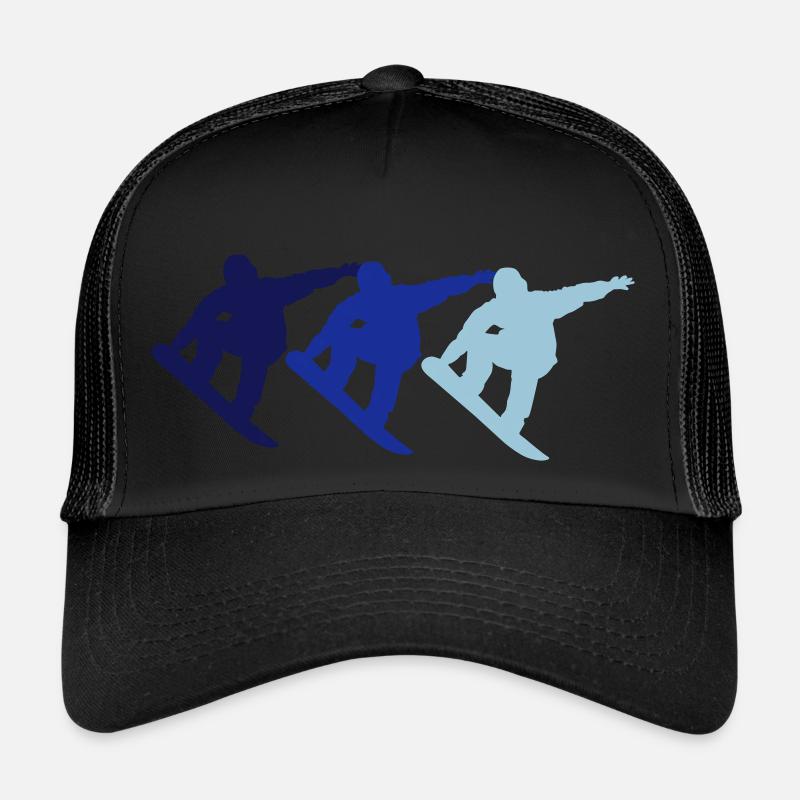 snowboarder - Trucker Cap - Schwarz/Schwarz