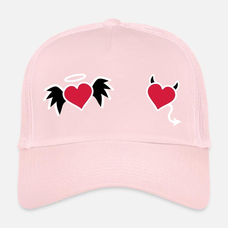 Heart angel devil Trucker Cap