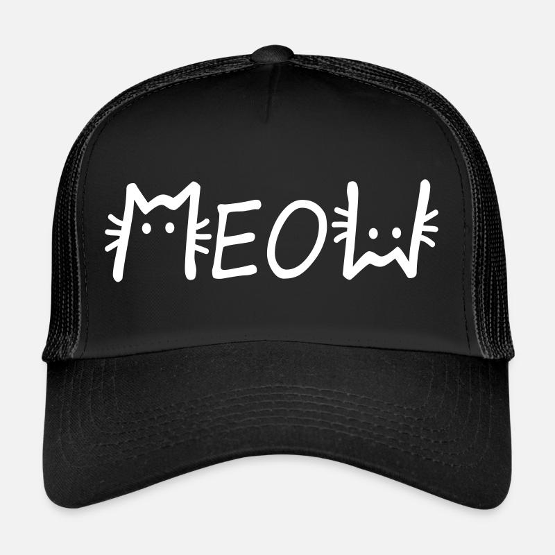 Couleur de motif de chat mignon chat meow chat librement sélectionnable Casquette trucker 