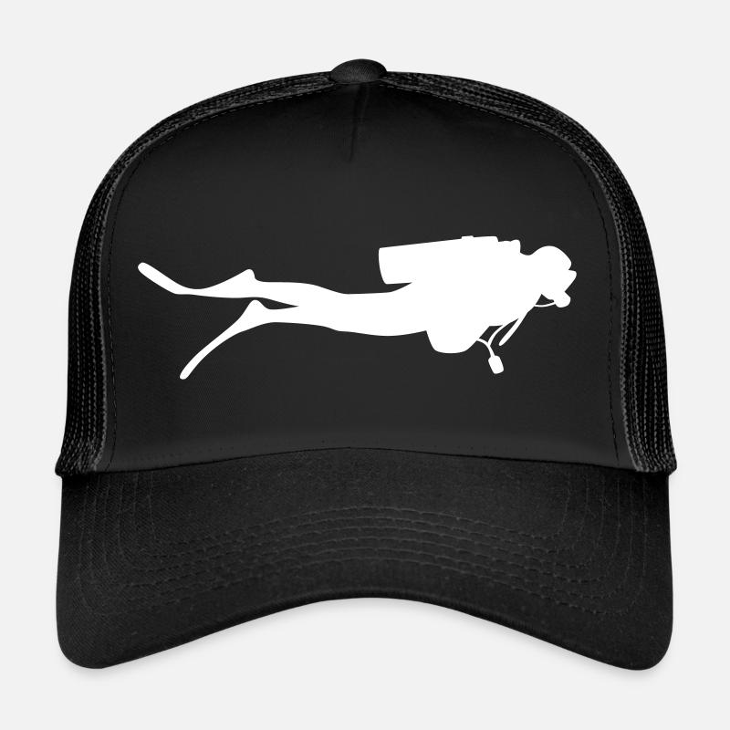 Plongeur - Casquette trucker - noir/noir