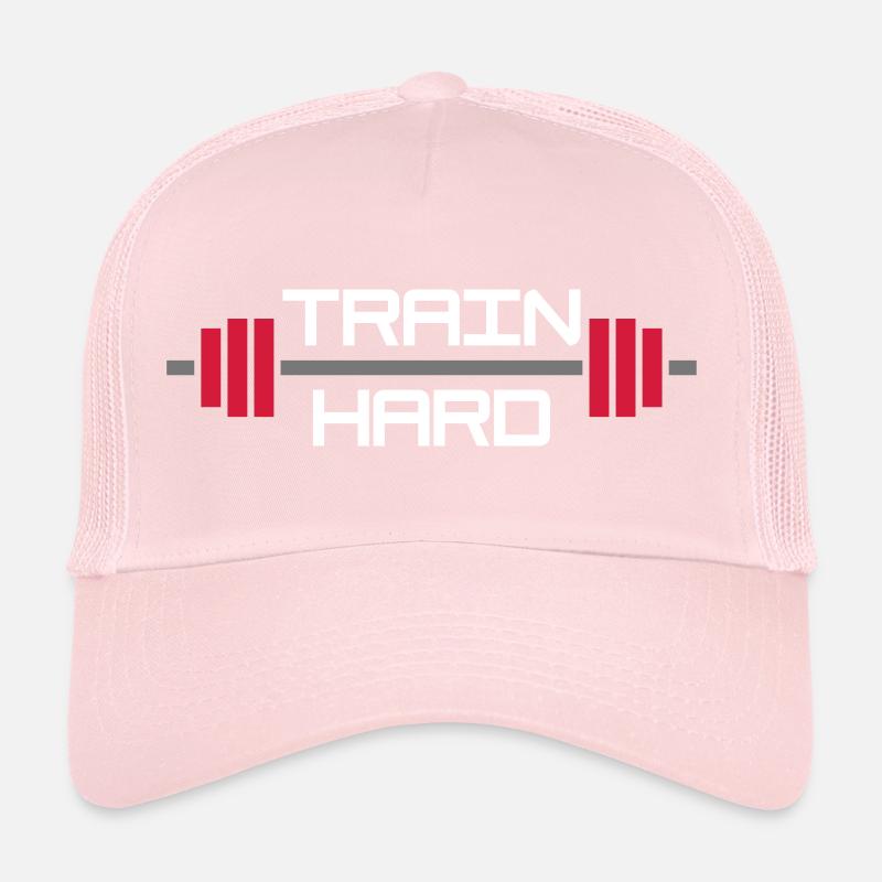 ★ Design colors can be changed ★ Train hard (dumbbell) Trucker Cap