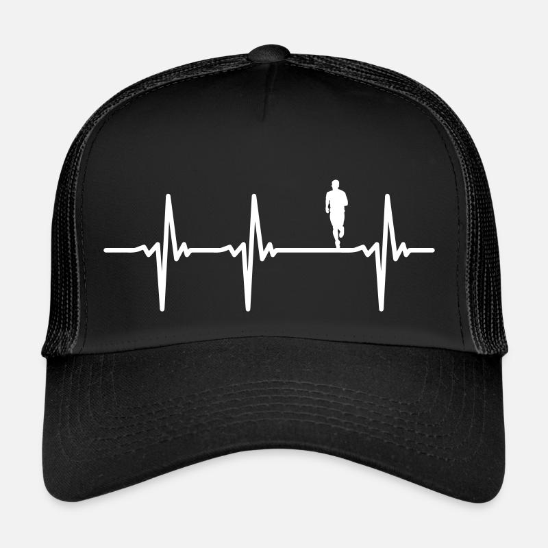 Marathon Herzschlag Läufer Trucker Cap