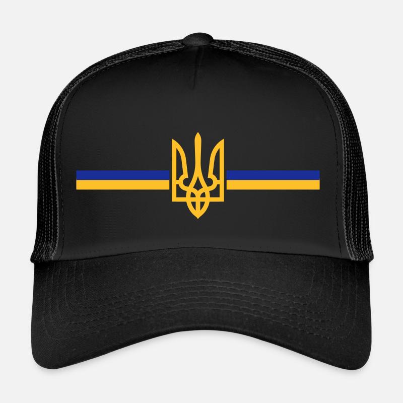 Ukraine - Trucker Cap - Schwarz/Schwarz