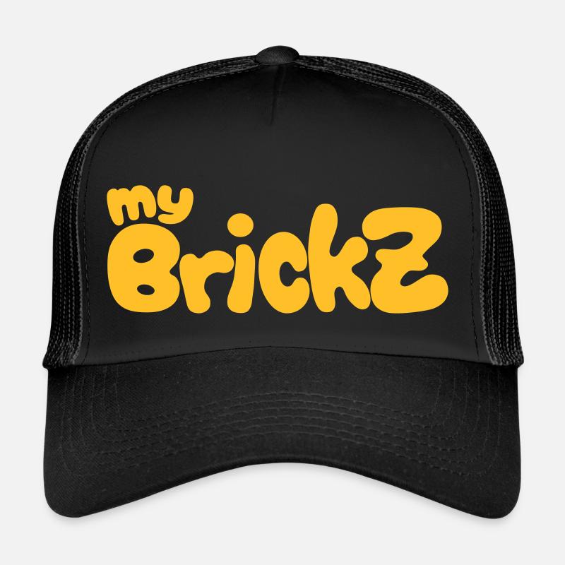 myBrickZ Schriftzug - Trucker Cap - Schwarz/Schwarz