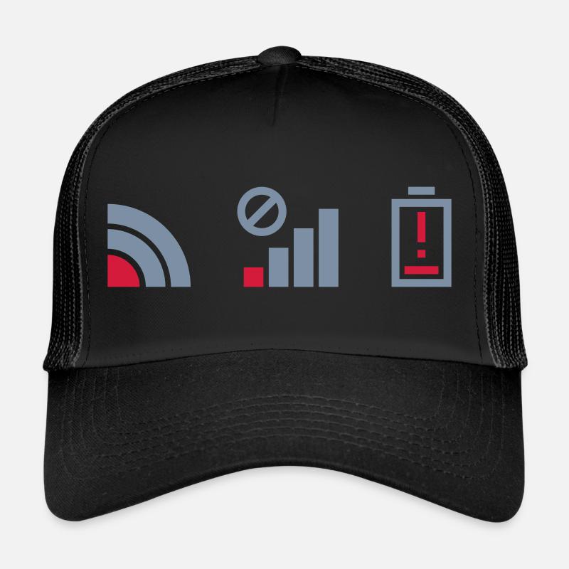 Cellular no connection battery Trucker Cap