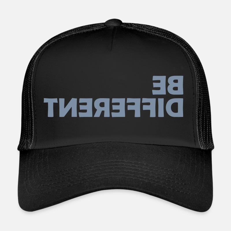 Be different Logo Design - Trucker Cap - Schwarz/Schwarz