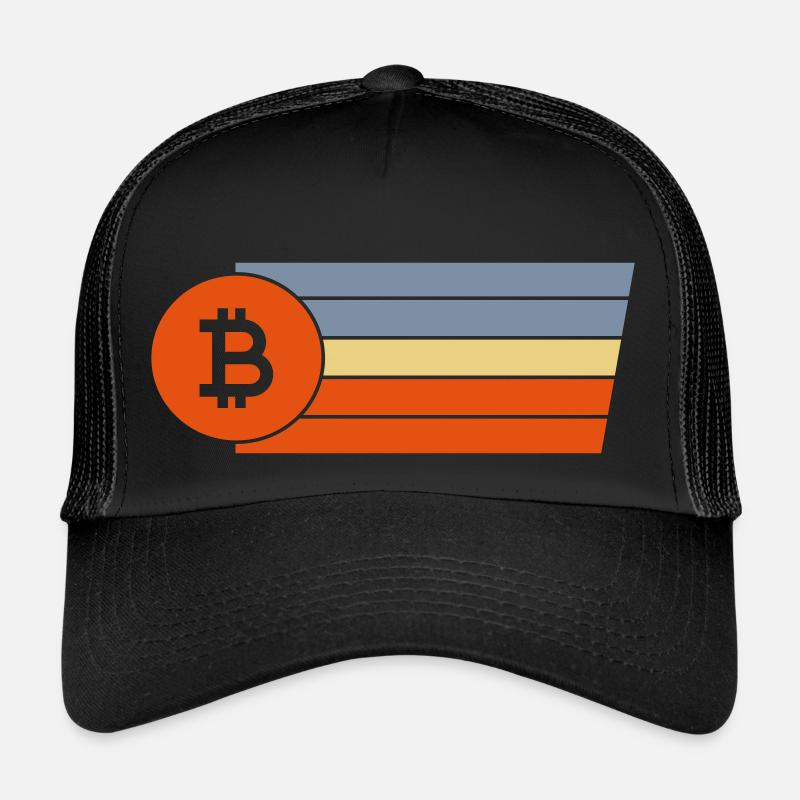 Vintage BTC Crypto Monnaie Bitcoin Casquette trucker 