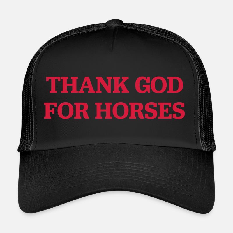 Pferde - Trucker Cap - Schwarz/Schwarz