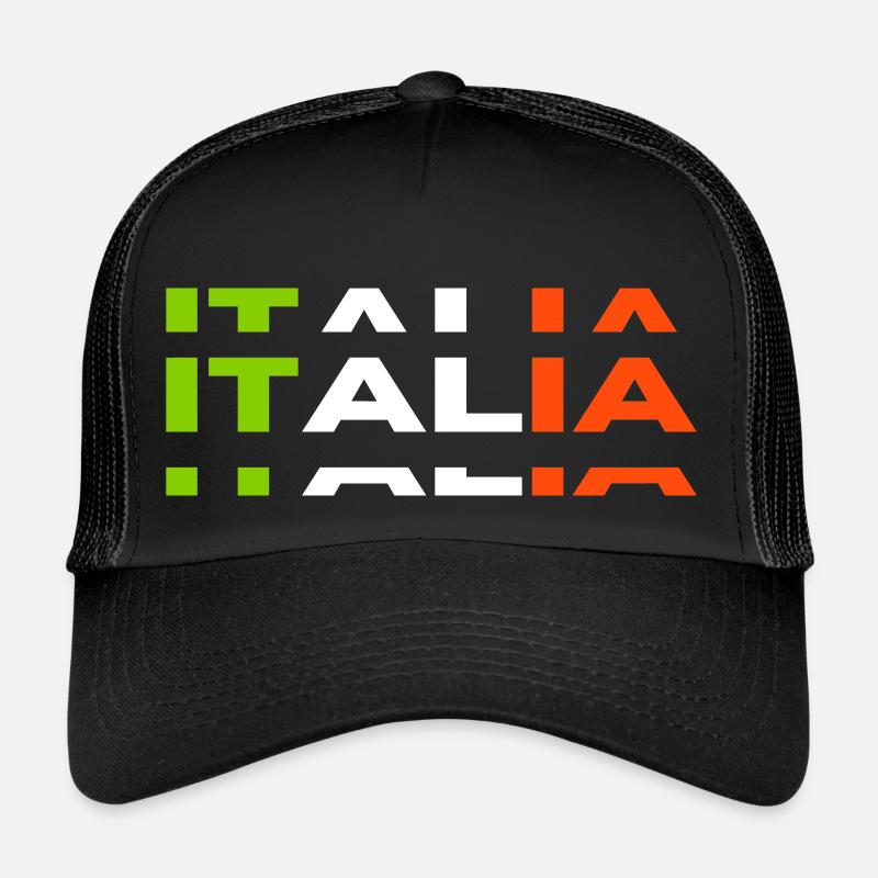 ITALIA - Trucker Cap - Schwarz/Schwarz