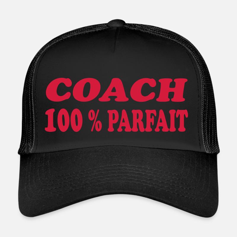 PERFEKTER COACH - Trucker Cap - Schwarz/Schwarz