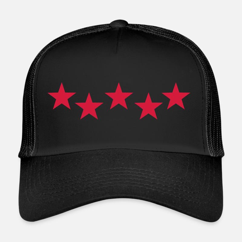 Stars 5 Red Chef Trucker Cap