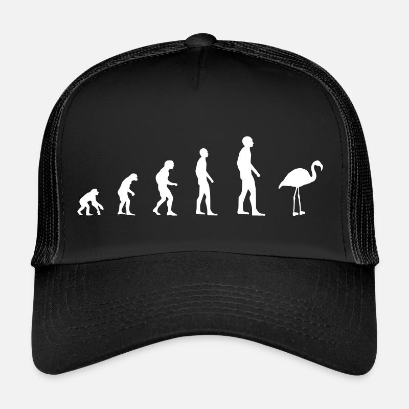 Flamingo – Evolution - Trucker Cap - Schwarz/Schwarz