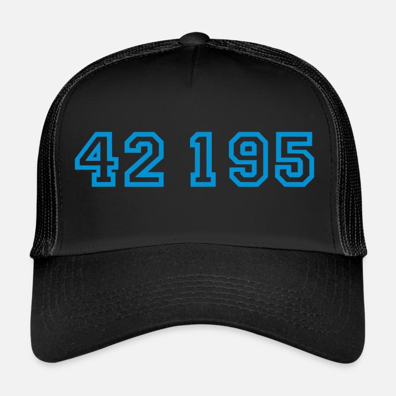 42 195 - Marathon - Trucker Cap - Schwarz/Schwarz