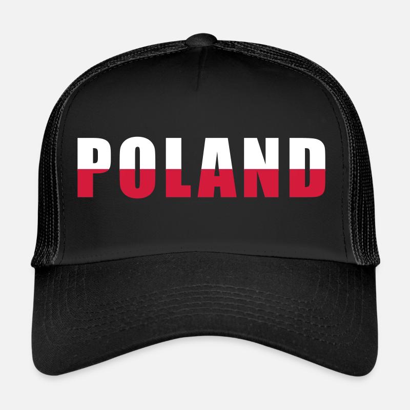 Poland Polen - Trucker Cap - Schwarz/Schwarz
