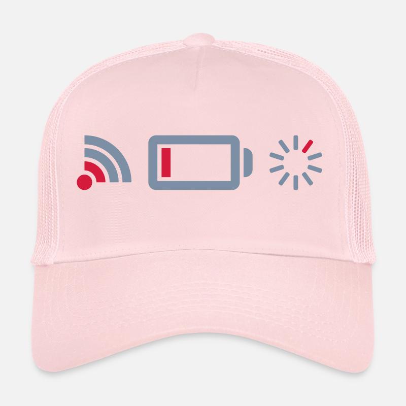 No Connection Battery Logos Trucker Cap