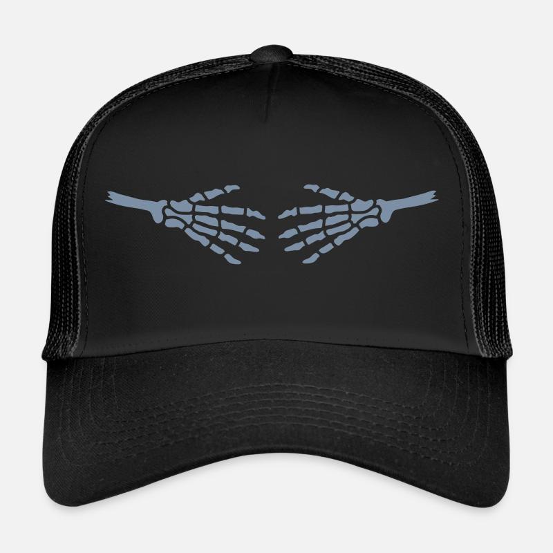 Bone Skeleton Halloween Hands Trucker Cap