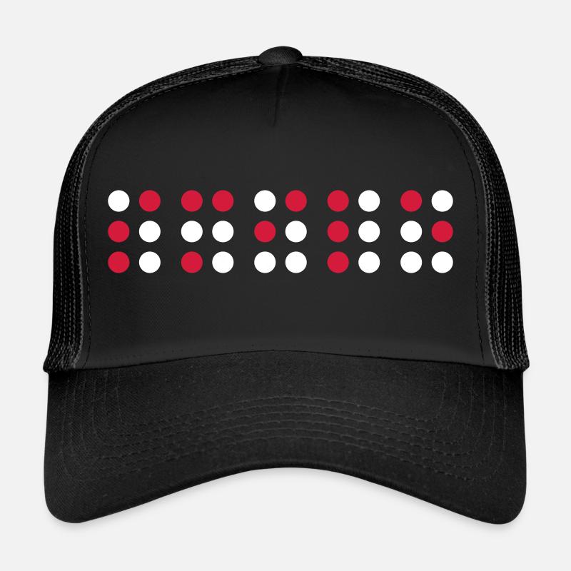 Smile in braille code, Braille script for the blind - Trucker Cap - black/black