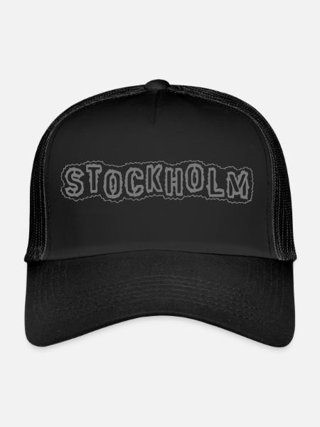 Stockholm army - Trucker Cap - black/black - Front