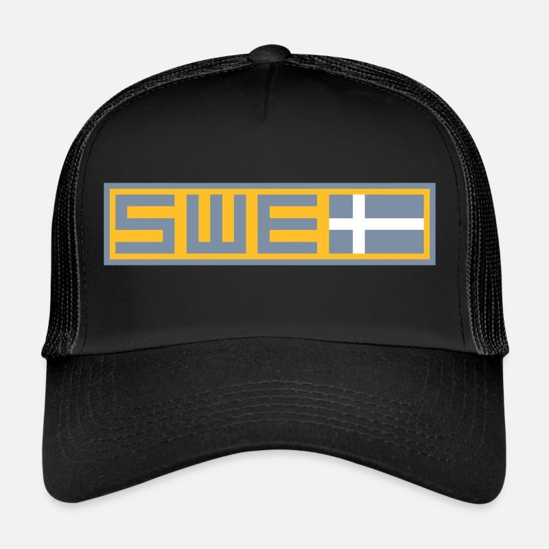 Drapeau tactique de la Suède Casquette trucker 