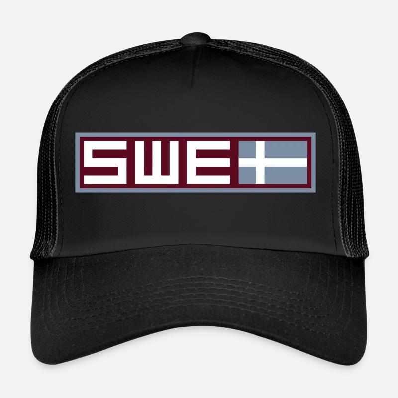 Drapeau tactique de la Suède Casquette trucker 