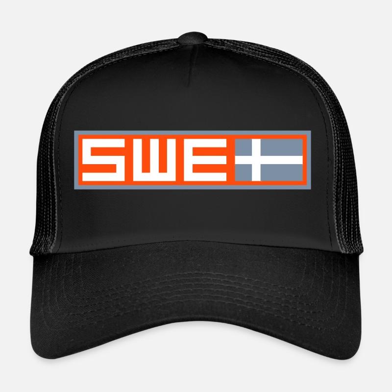 Drapeau tactique de la Suède Casquette trucker 