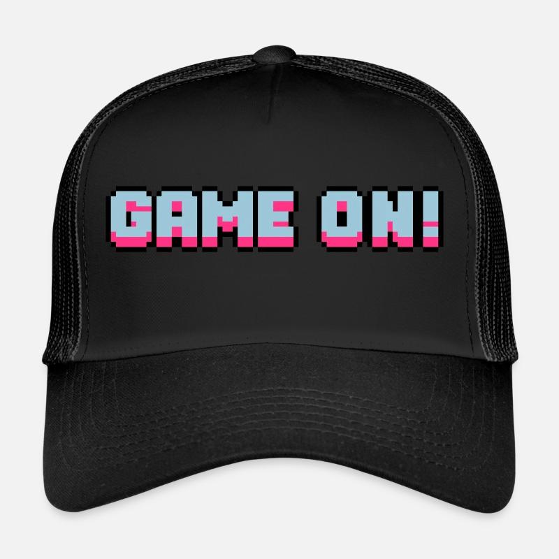 Neon Arcade 'Game On' Logo - Trucker Cap - black/black