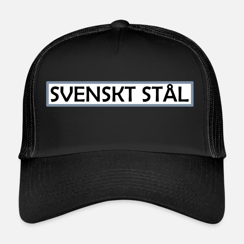 Schwedischer Stahl - Trucker Cap - Schwarz/Schwarz