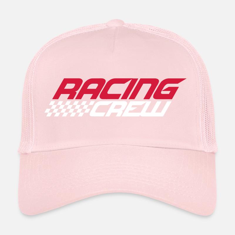 Racing Crew Cool Team disant aimer la conduite automobile de course Casquette trucker 