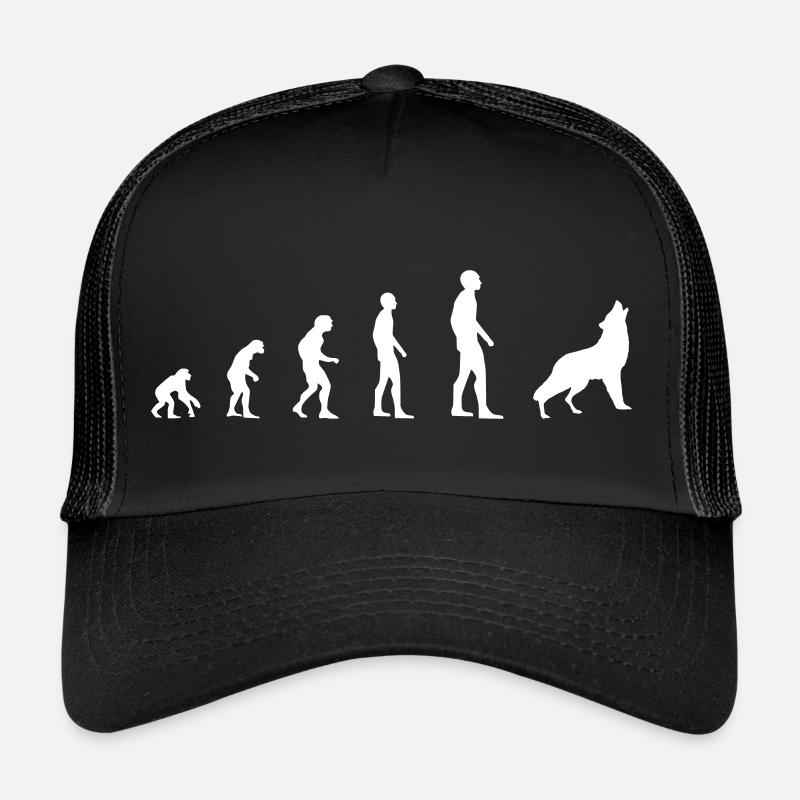 Wolf – Evolution - Trucker Cap - Schwarz/Schwarz