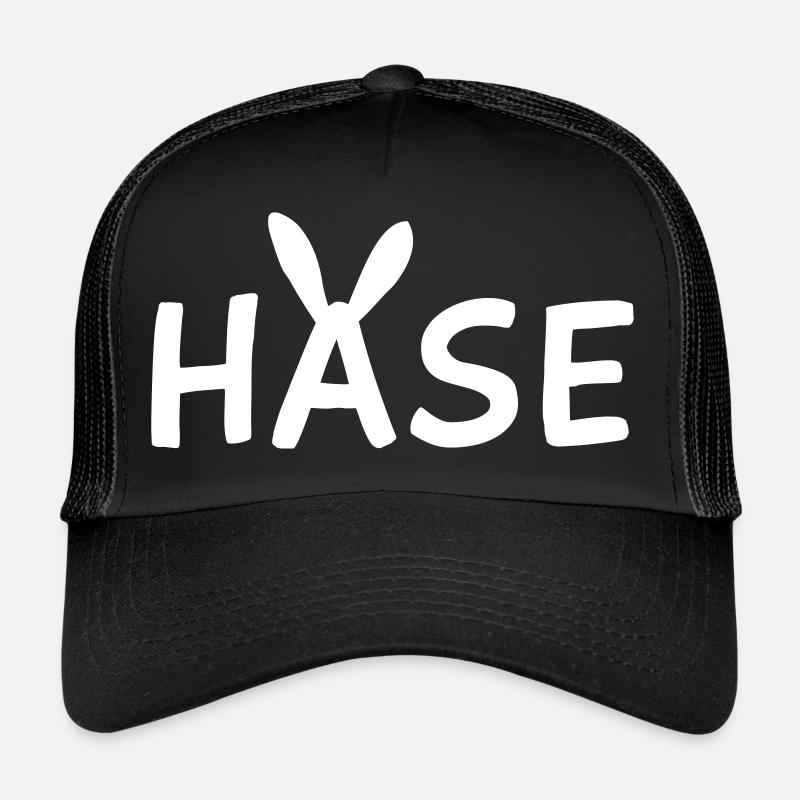 Hase - Trucker Cap - Schwarz/Schwarz