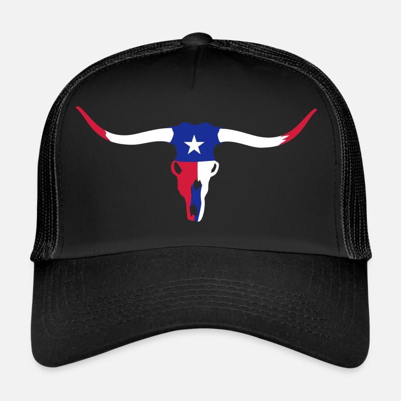 Texas Longhorn Skull (3c) Trucker Cap