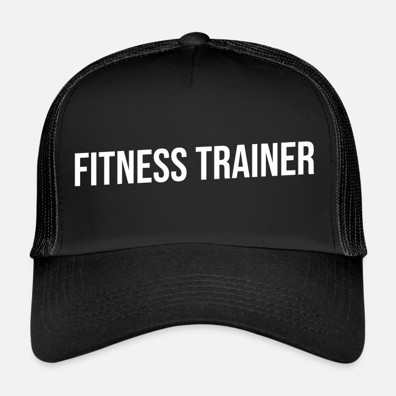 fitness trainer green black - Trucker Cap - black/black