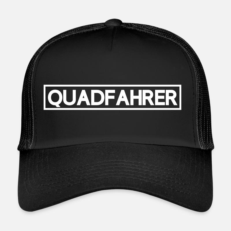Quadrillage Quad Hobby Sport automobile - Casquette trucker - noir/noir