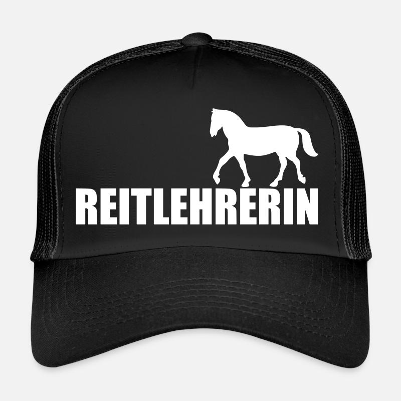Reitlehrerin - Trucker Cap - Schwarz/Schwarz