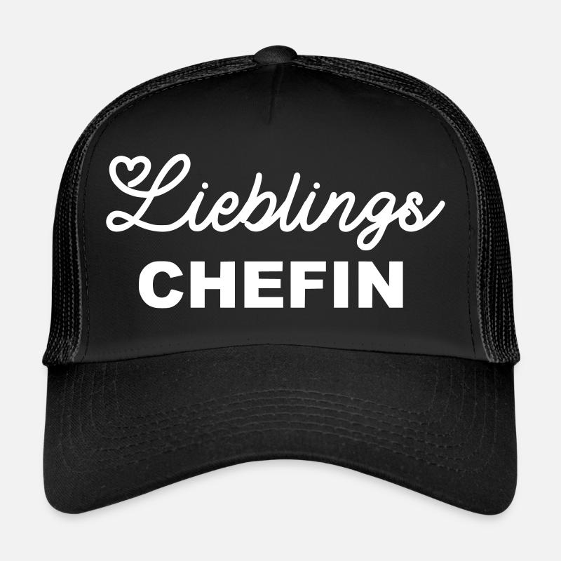 Lieblings Chefin - Trucker Cap - Schwarz/Schwarz