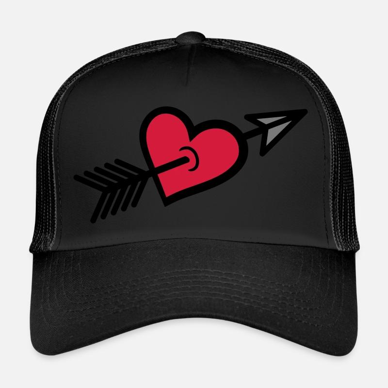 Pfeil durch Herz geschossen Trucker Cap