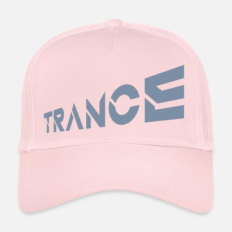 Techno Trance Lettering Music Trucker Cap