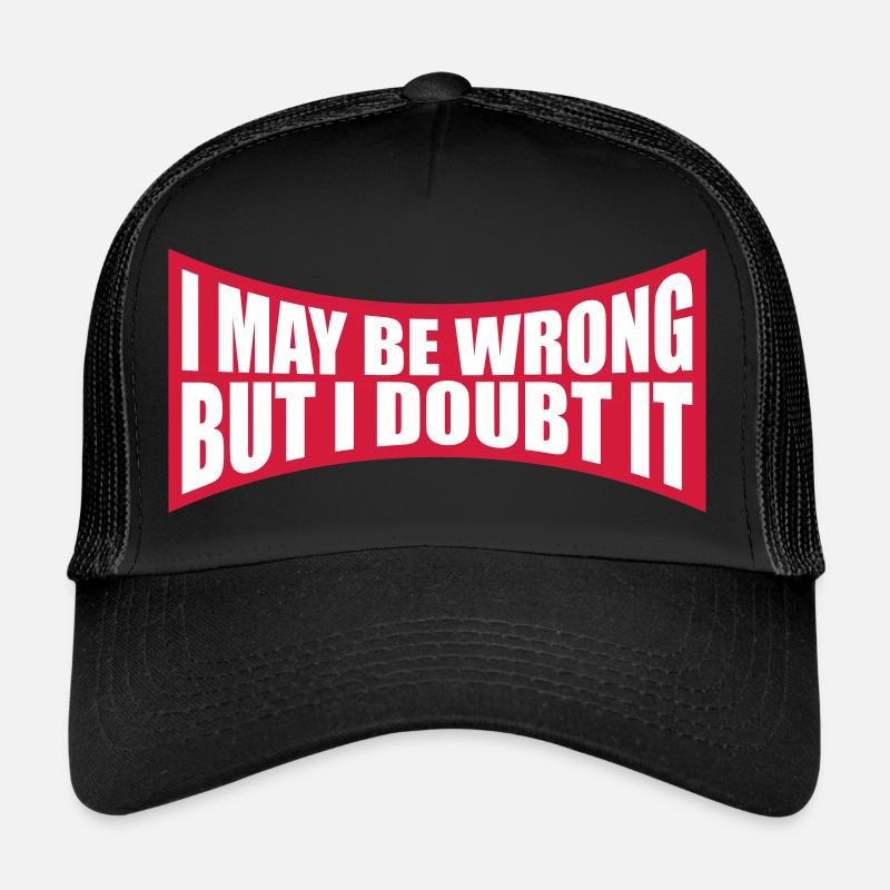 Je peux me tromper - Casquette trucker  - noir/noir