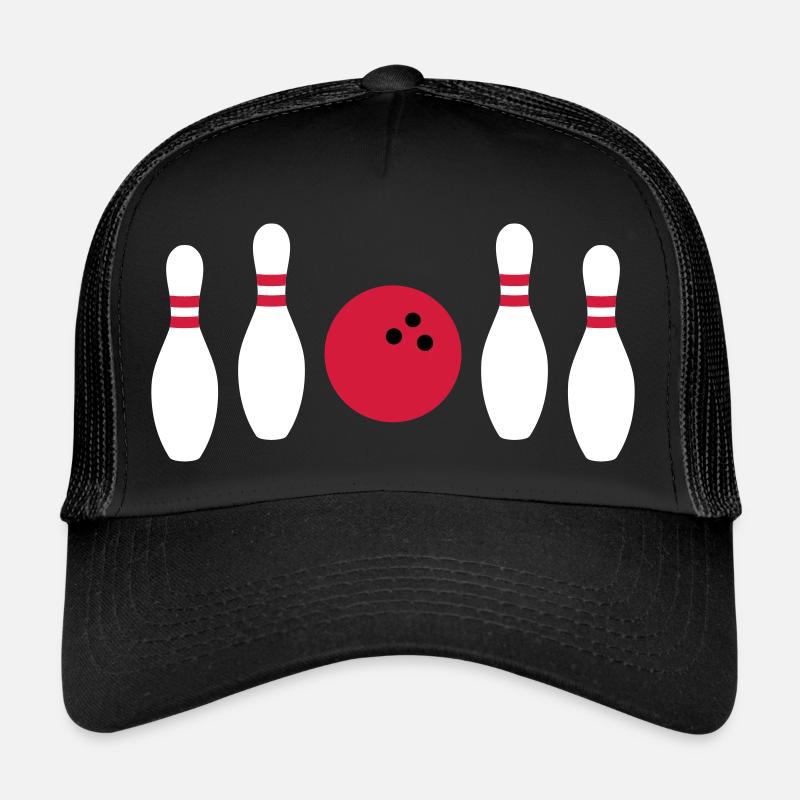 Entre les deux ne pas frapper le bowling - Casquette trucker - noir/noir