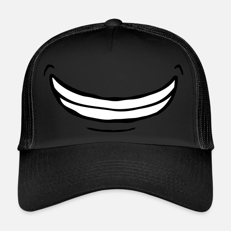 Wide exuberant comic grin Trucker Cap